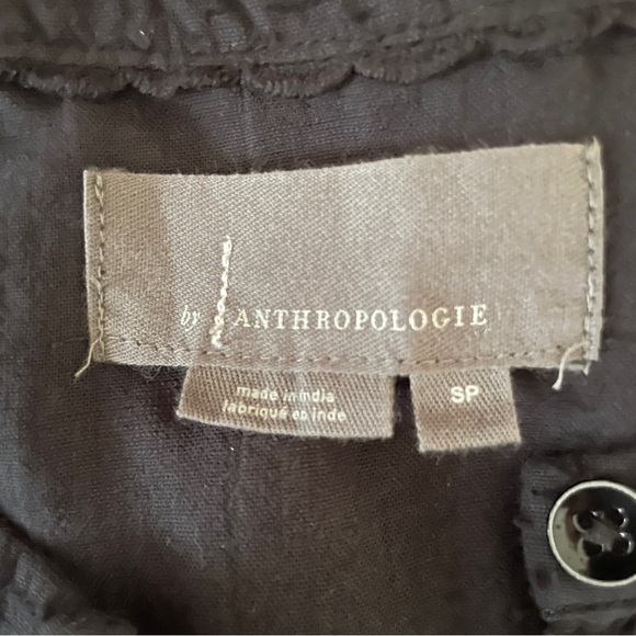 Anthropologie Ismene Jacquard cutout crochet lace Black Tiered Tunic Mini Dress - Picture 9 of 11